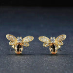 Boucles d'Oreilles "Abeille d'Or" en Citrine