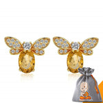 Boucles d'Oreilles "Abeille d'Or" en Citrine