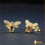 Boucles d'Oreilles "Abeille d'Or" en Citrine