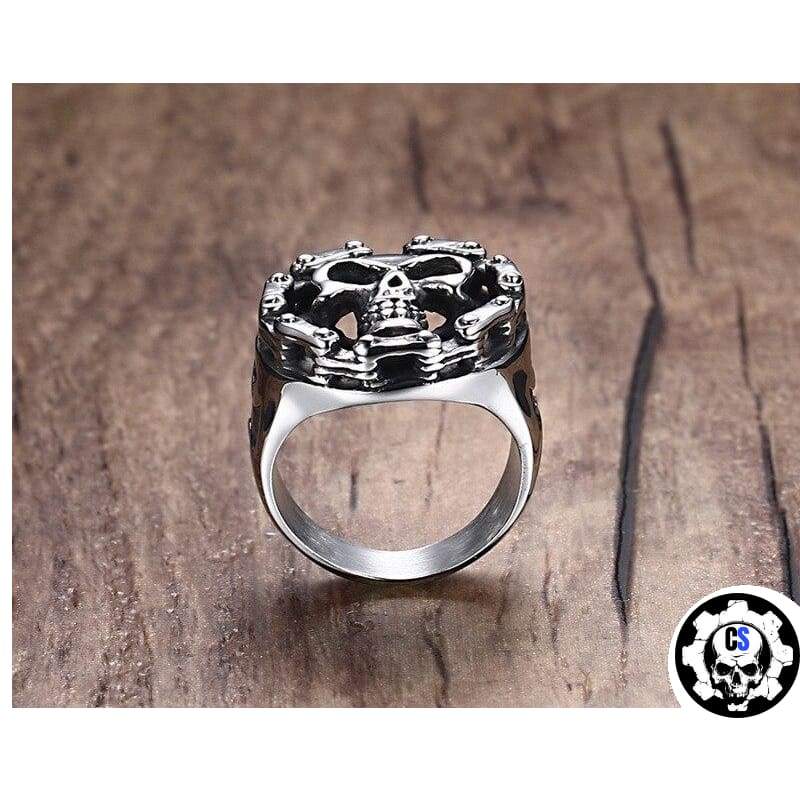 ANILLO DE MOTOCICLISTA - CADENA DE LA CALAVERA