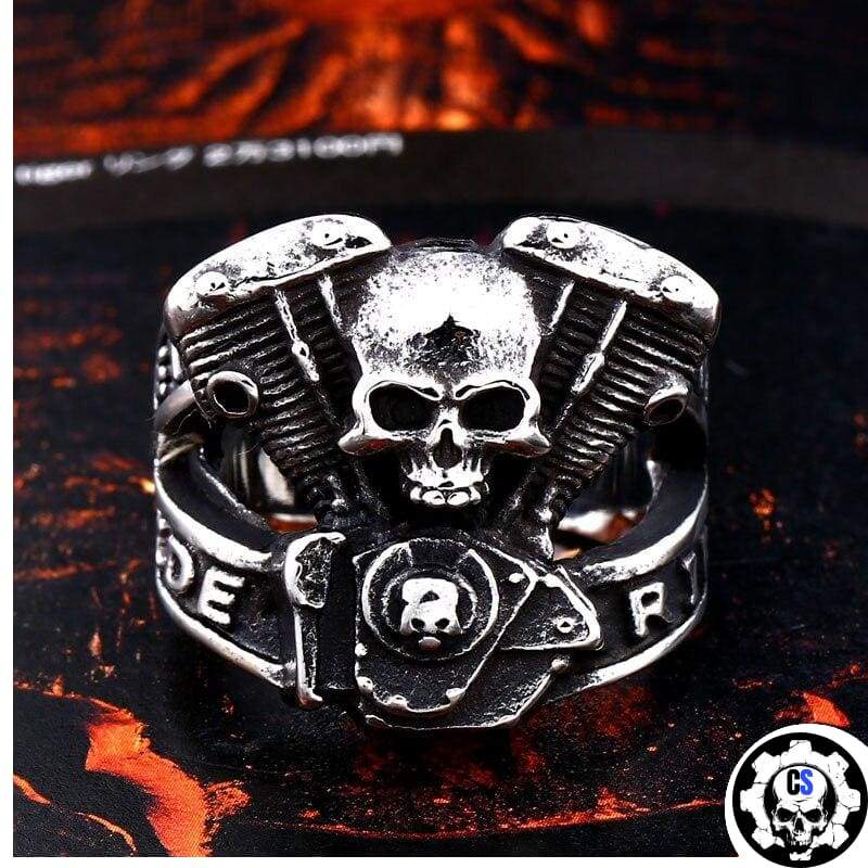 BIKER RINGS - LIVE & RIDE SKULL