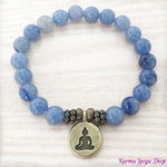 Bracelet Mala "Pleine Conscience" en Aventurine Bleue