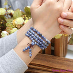 Bracelet Mala "Quiétude" en Sodalite Naturelle