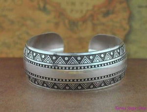 Bracelet Manchette Tibétain Argent - 5 styles disponibles