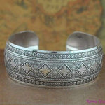 Bracelet Manchette Tibétain Argent - 5 styles disponibles