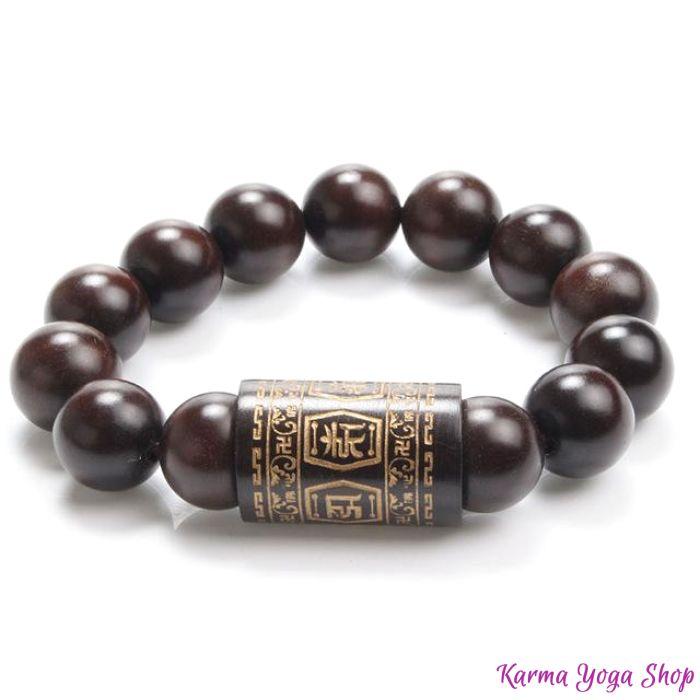 Bracelet Mantra "Protection" en Bois de Jujubier - 4 Mantras disponibles