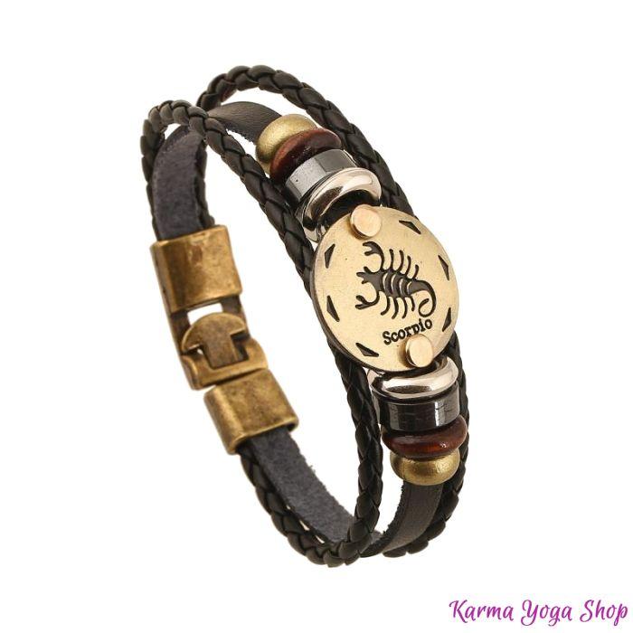 Bracelet "Signe du Zodiac" en Cuir