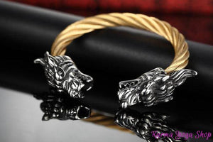 Bracelet "Tête de Dragon" Cable Torsadé en Acier Inoxydable