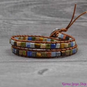 Bracelet Wrap "Bohème" en Pierres Naturelles - 6 couleurs disponibles