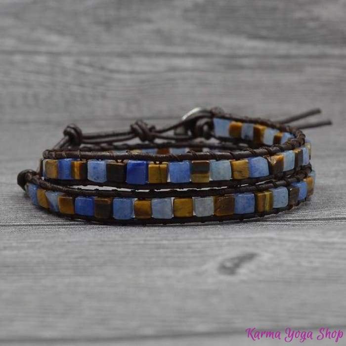 Bracelet Wrap "Bohème" en Pierres Naturelles - 6 couleurs disponibles