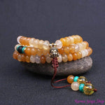 Bracelet/Collier Mala "Mantra" en Pierres Naturelles et son pendentif Bouddha - 3 pierres disponibles