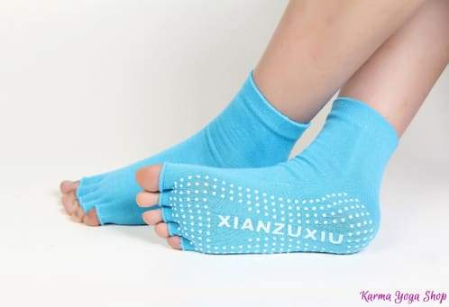 Chaussette de Yoga antidérapantes orteils nus - 6 couleurs disponibles