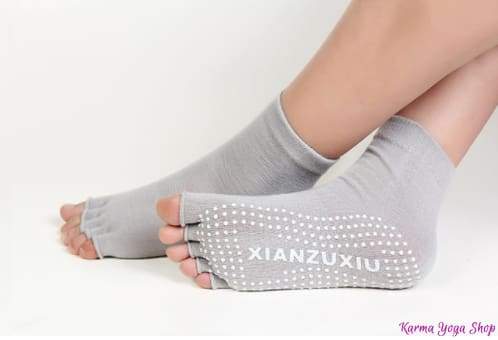 Chaussette de Yoga antidérapantes orteils nus - 6 couleurs disponibles