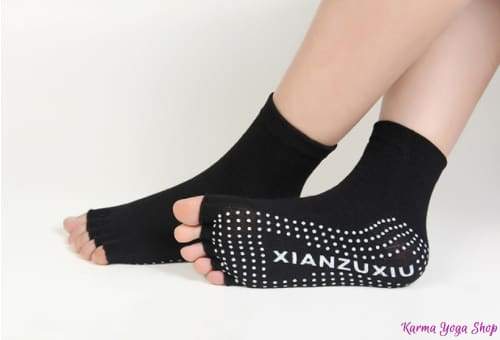 Chaussette de Yoga antidérapantes orteils nus - 6 couleurs disponibles