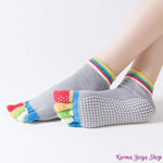 Chaussettes de Yoga antidérapantes multicolores - 6 couleurs disponibles
