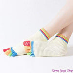 Chaussettes de Yoga antidérapantes multicolores - 6 couleurs disponibles