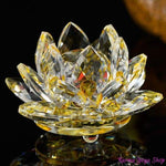 Fleur de Lotus en Cristal "Feng Shui" - 8 couleurs disponibles