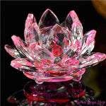 Fleur de Lotus en Cristal "Feng Shui" - 8 couleurs disponibles