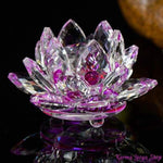 Fleur de Lotus en Cristal "Feng Shui" - 8 couleurs disponibles