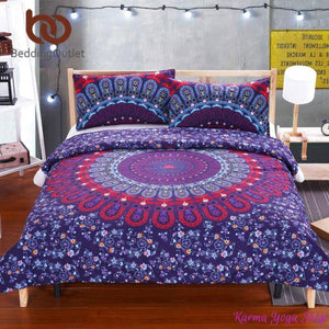 Housse de couette Mandala + 2 Taies d'oreillers