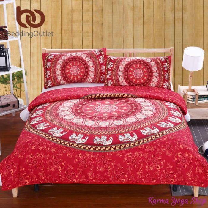 Housse de couette Mandala + 2 Taies d'oreillers