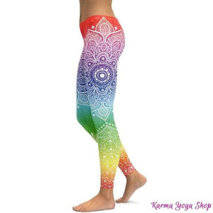 Leggings "Mandala et Vibration des Couleurs" - 14 couleurs disponibles