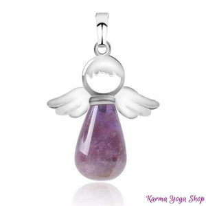 Pendentif "Ange Gardien" en Pierre Naturelle