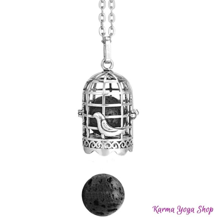 Pendentif "Symbole Sacré et Pierre de Lave" Diffuseur d'Huile Essentielle - 7 symboles disponibles