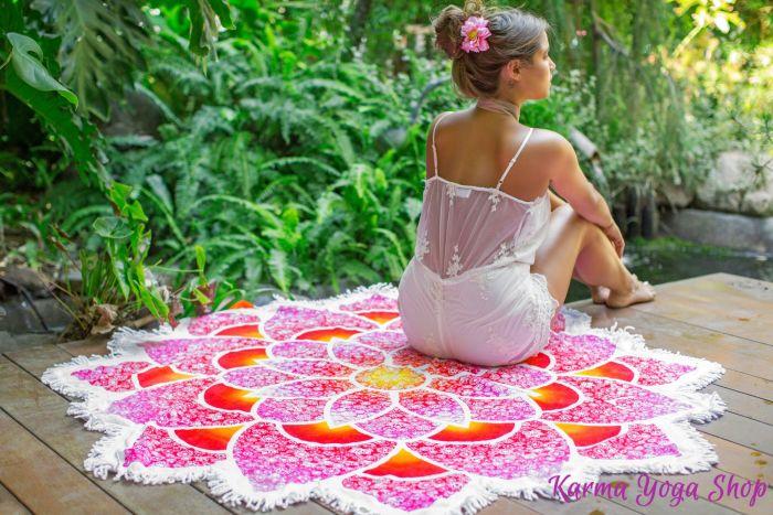 Toile Mandala "Fleur Lumineuse" - 2 couleurs disponibles